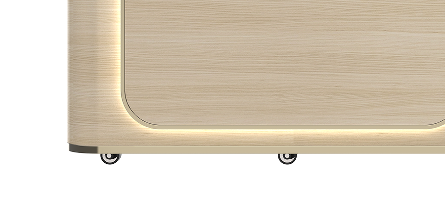 Built-in heavy duty mute wheels