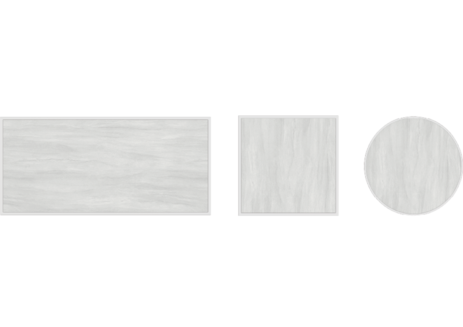 Multiple tabletop shape options