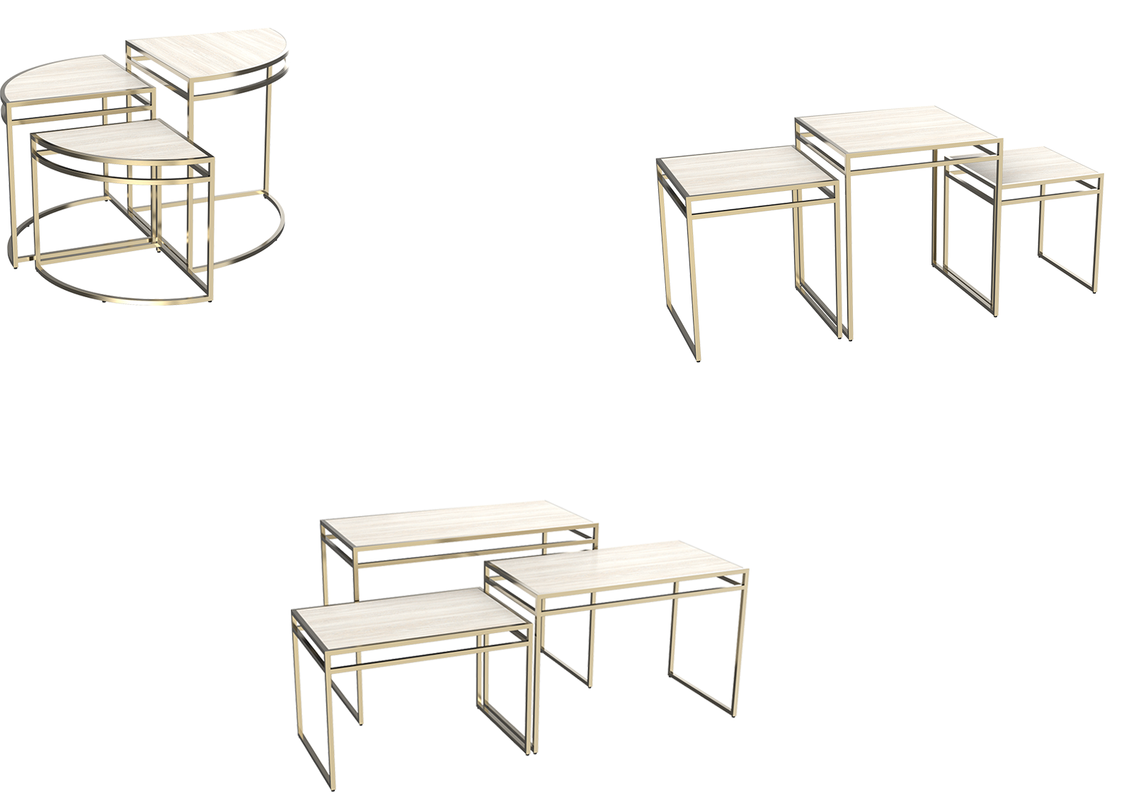 Different tabletop shape options