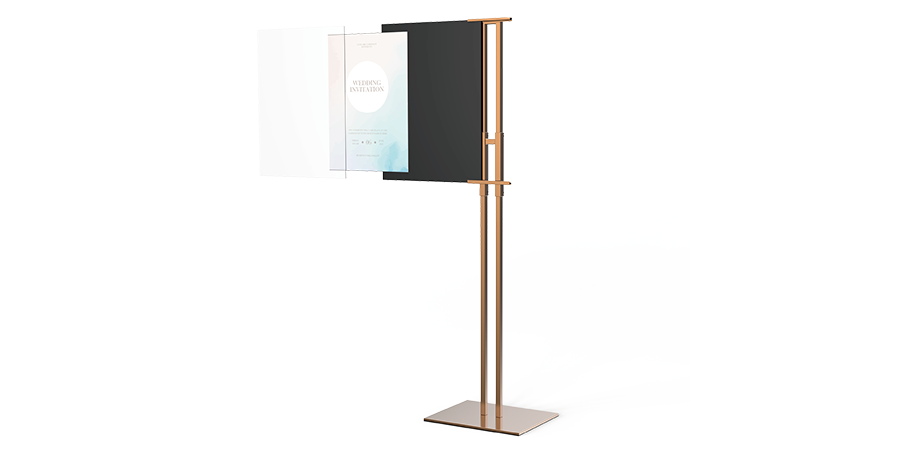 Removable acrylic panel for quick graphic changes